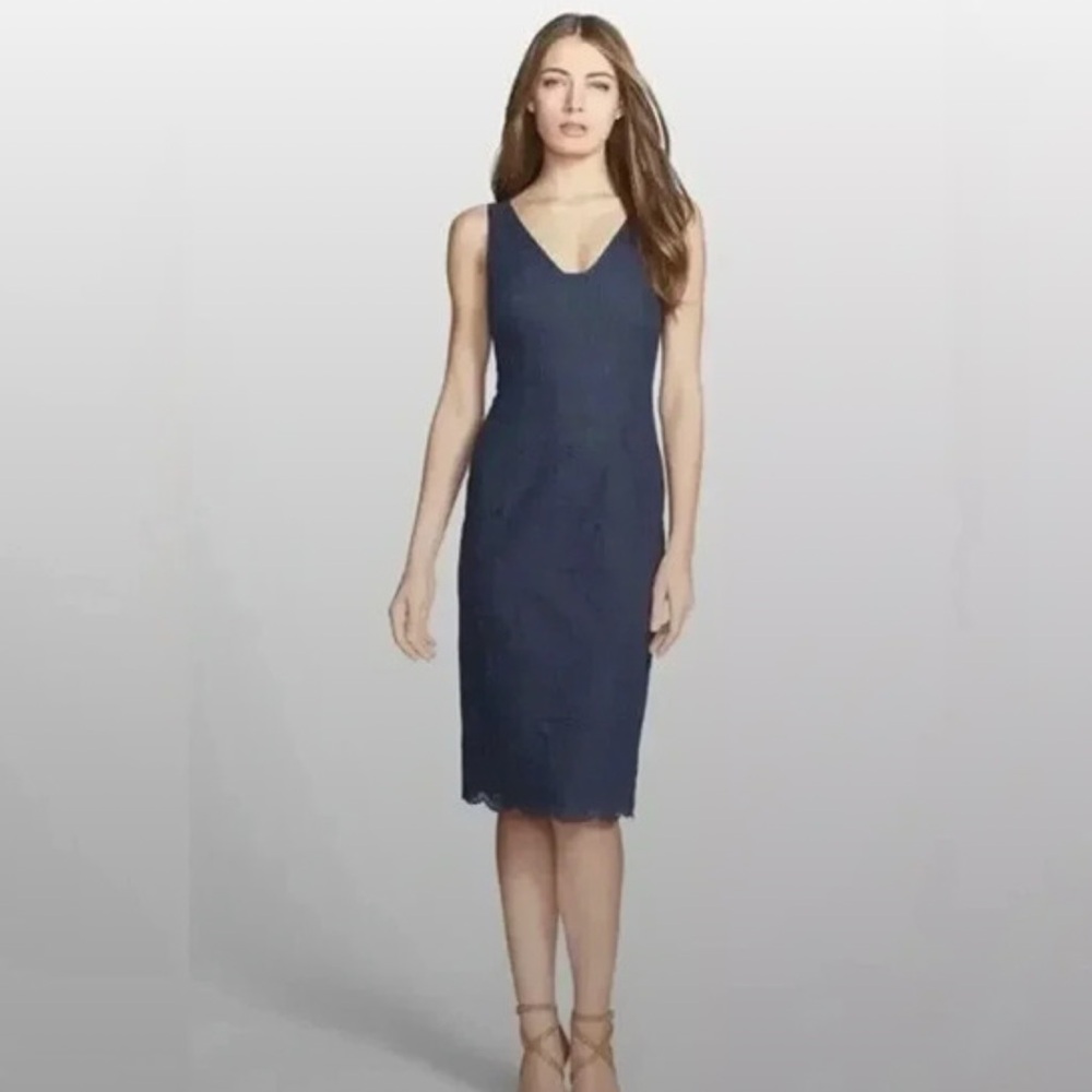Tory Burch Cameron Sheath Dress - Navy - Size 12